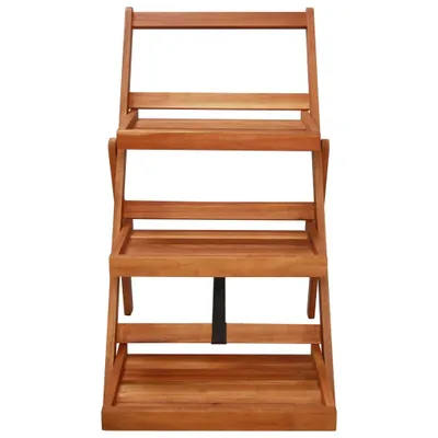 Zdjęcie produktu dla vidaXL Stojak na kwiaty 3 poziomy 50 x 63 x 80 cm lite drewno akacjowe