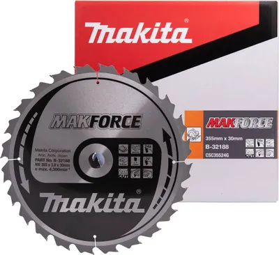 Zdjęcie produktu dla Makita Piła Tarczowa  355X30X24Z Makforce Drewno B-32188