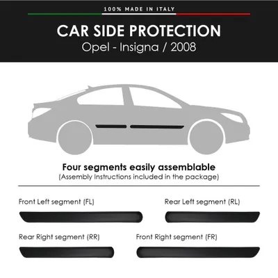 Produktbild von Stoßfänger Seitenleisten für Opel Insigna 2008 mit doppelseitigem Aufkleber 3M