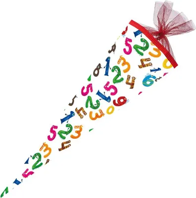 Produktbild von Nestler Schultüte Zahlenmonster Tüll 85cm