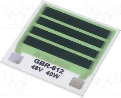 Produktbild von 1x Widerstand: thick film Heizwiderst 57,6Ω 40W gekt  H: 1mm GBR-612-48-40-1 Heizwide