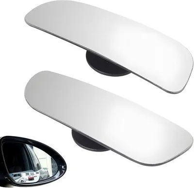 Immagine prodotto di 2 specchi in vetro HD aggiuntivi, grandangolo regolabile a 360 gradi, maggiore visibilità, sicurezza migliorata per tutte le auto, i camion, i veicoli e le moto
