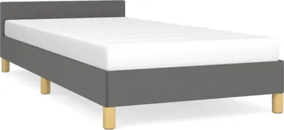 Produktbild von vidaXL Bettgestell ohne Matratze Dunkelgrau 100x200 cm Stoff