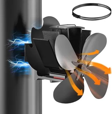 Image de Ventilateur de poêle magnétique, durable et silencieux, diffuseur de chaleur efficace