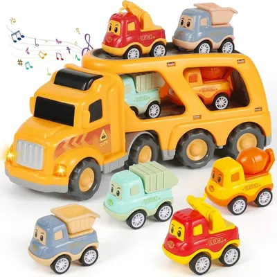 Obrázek produktu pro Nákladní auto hračka - Autopřepravník - 4 mini autíčka - Od 3 let