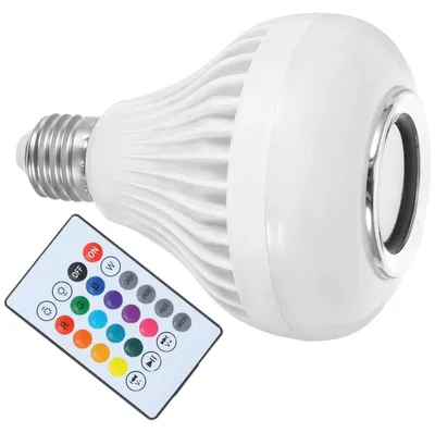 Produktbild von Musik LED Lampe E27 Bluetooth Lautsprecher, RGB Farbwechsel Leuchte mit USB und Fernbedienung, Party Licht mit Musikfunktion für Dekoration und Stimmung