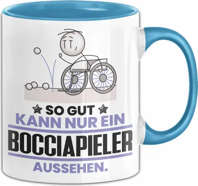 Produktbild von Bocciapieler Geschenk Tasse So Gut Kann Nur Ein Bocciapieler Aussehen Geschenkidee Kaffee-Becher (Blau)