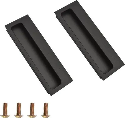 Produktbild von Moderne Aluminium Trekgreifen Set schwarz