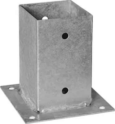Produktbild von Pfostenträger zum Verschrauben mit Beton 91x150x2mm verzinkt