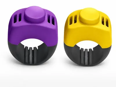 Produktbild von 2 Stück Hundeklicker Finger Clicker Lila Gelb für Hundetraining