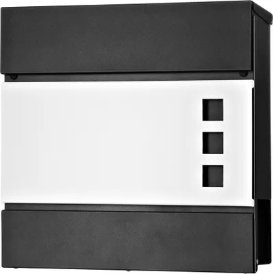 Image de Desing Boîte aux lettres noire blanche Boîte aux lettres murale Mailbox Letter Anlage