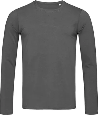 Produktbild von Stedman ST9040 | Herren Morgan Long Sleeve / Single-Jersey - Farbe: Slate Grey (Solid) - Größe: L