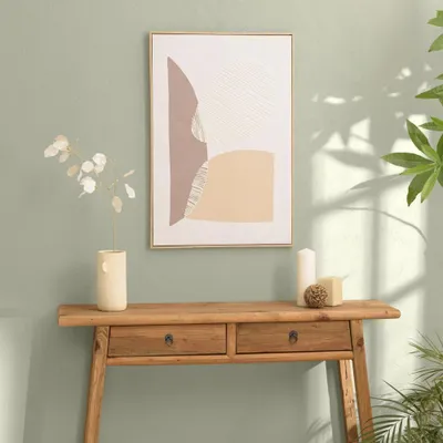 Image de HOMER - Décoration murale 63x93cm formes abstraites n°1, cadre naturel