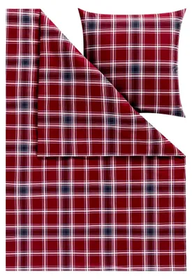 Produktbild von Kuschelflanell Bettwäsche Quirin rot