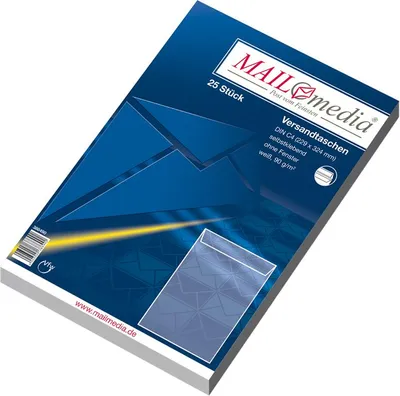 Produktbild von 25 Versandtaschen C4 Briefumschläge weiß
