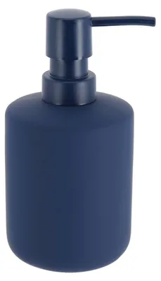 Produktbild von Seifenspender aus steinzeug mit rubbereffekt 400 ml - marineblau - Tendance
