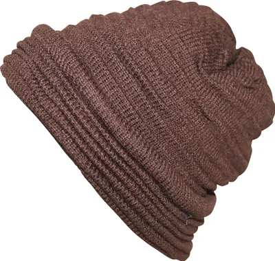 Produktbild von Beanie Mütze - 30 cm lang - braun - Strickmütze aus Baumwolle