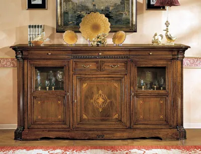 Immagine prodotto di Credenza credenza cassettiera vetrinetta soggiorno legno mobile buffet nuovo