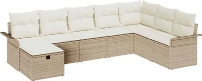 Produktbild von vidaXL Gartensofa-set 8 stk. Poly Rattan