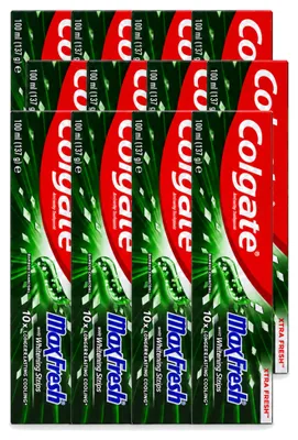 Produktbild von 12 x Colgate MaxFresh Whitening Bamboo Charcoal Tandpasta - 100 ml - Vorteilspackung - 12 Stücke