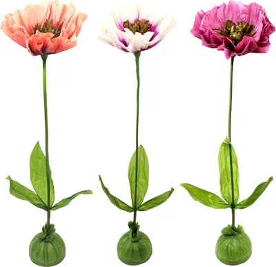 Produktbild von FURNARO Papierblumen Set Fleurisse 3er Set Dekoblumen 90 cm