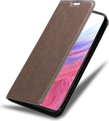 Immagine prodotto di Cadorabo custodia per Samsung Galaxy A53 5G custodia protettiva in marrone custodia per cellulare cover chiusura magnetica