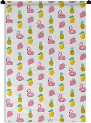 Produktbild von MuchoWow® Wandteppich Wandbehang Farben - Sommer - Muster 90x135 cm Tapisserie Dekoration Wandtuch - Baumwolle - Wandskulptur