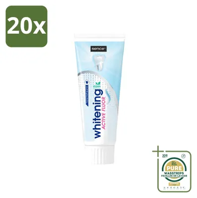 Productafbeelding van 20 x Sence Whitening tandpasta met fluoride - 75 ml - Verpakking met 20 stuks