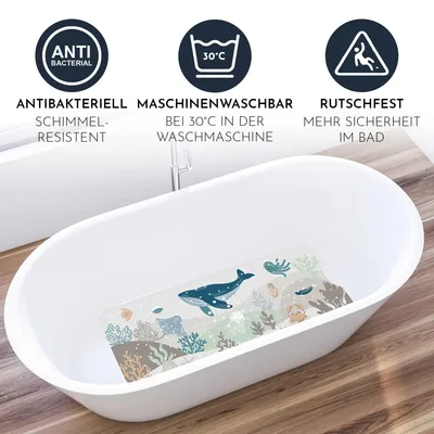 Produktbild von Antirutsch Badvorleger 100x40 cm, für Badezimmer