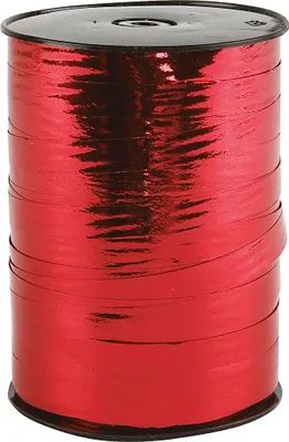 Produktbild von Geschenkband, B: 10 mm, glänzend, rot metallic, 250 m 1 Rolle