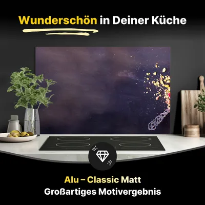Produktbild von Spritzschutz Küchenrückwand aus Aluminiumverbund in Matt 100x50 cm - Leckerer Himbeerkuchen