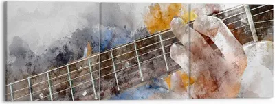 Produktbild von Bild auf Leinwand - Leinwandbild - Gitarre Musik - 150x50cm - Wand Bild - Wanddeko - Wandbilder - Leinwanddruck - Bilder - Kunstdruck - Wanddekoration - Leinwand bilder - Wandkunst - CA150x50-3448