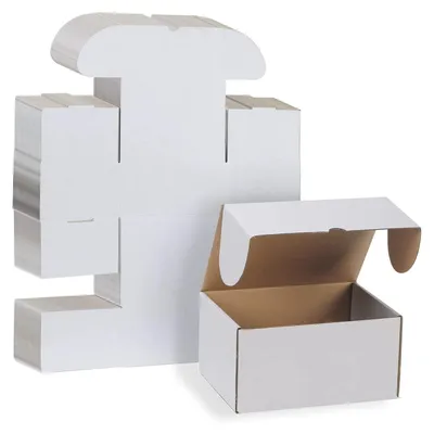 Imagen del producto de Omgoods - Juego de 25 cajas de cartón blancas para envíos, de 20,4 x 15,3 x 10,2 cm