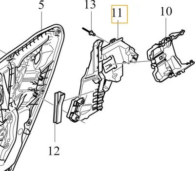 Produktbild von VOLVO XC60 II Türschlossabdeckung hinten links OE 32310900