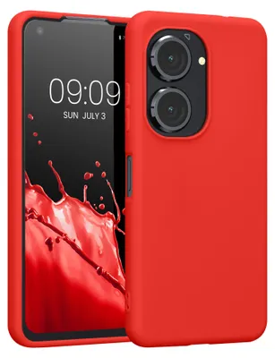 Produktbild von kwmobile Handyhülle für ASUS Zenfone 10 / Zenfone 9 Hülle - TPU Case - Kabelloses Laden - Schutzhülle Cover in Rot