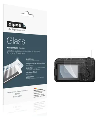 Produktbild von 2x Schutzfolie für Canon EOS R6 V matt - Anti-Shock 9H Folie dipos Glass Kunststoffglas