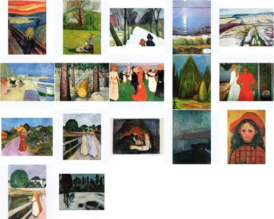 Produktbild von Kunstkarten-Komplett-Set Edvard Munch