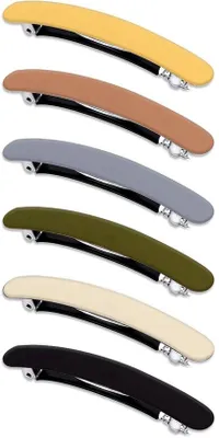 Produktbild von Haarclips 6er Pack, automatisch, groß, klassisch, für feines Haar, Damen
