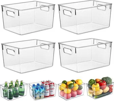 Immagine prodotto di Set di 4 contenitori per organizzare il frigorifero - Organizzazione della cucina - Senza BPA - 29 x 20 x 15,5 cm