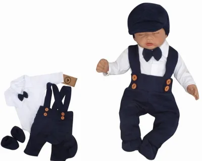 Obrázek produktu pro Z&Z 5-dílná pletená sada Boy, body, kalhoty, čepička, motýlek, botičky, granát