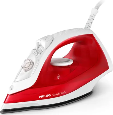 Produktbild von Philips Easy Speed Dampfbügeleisen mit Keramiksohle, 25 g/min konstanter Dampf, 2000 W, rot (GC1742/40)