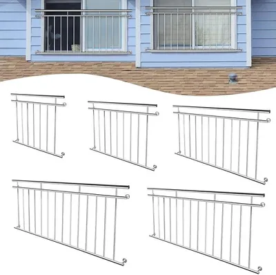 Produktbild von Französischer Balkon Edelstahl Geländer Balkongeländer Terrassengeländer Pflegeleicht Füllstäbe Stabgeländer Balkongitter Balkonbrüstung Fensterschutz