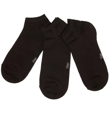 Produktbild von Herren Sneakersocken 3-er Pack aus Baumwolle Einfarbig Schoko Größe 43-46