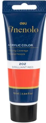 Obrázok produktu pre Farba akrylowa czerwona 75 ml Finenolo Deli