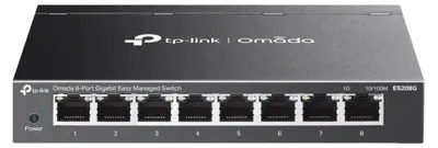 Produktbild von TP-Link Omada ES208G, Managed, L2, Gigabit Ethernet (10/100/1000), Wandmontage