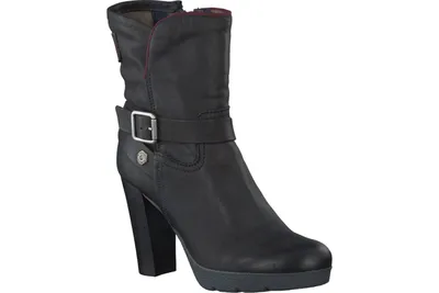 Produktbild von Tommy Hilfiger Denim Damen Schuhe Clarisa Leder Stiefel schwarz 39