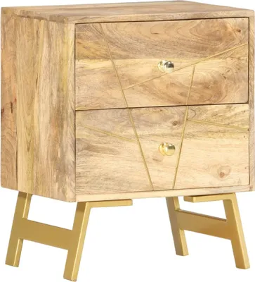 Obrázek produktu pro Noční stolek 40 x 30 x 50 cm masivní mangovníkové dřevo