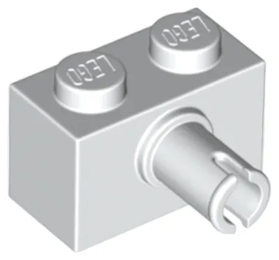Productafbeelding van 20x LEGO Stein modifiziert 1 x 2 mit Pin und Noppenhalter unten (44865) – Einzelteile