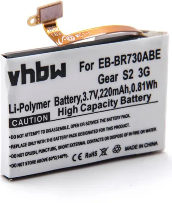Produktbild von vhbw Akku Ersatz für Samsung GH43-04538B, EB-BR730ABE für Smartwatch Uhr Fitnessarmband (220 mAh, 3,7 V, Li-Polymer)