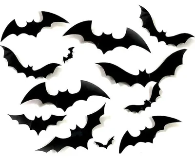 Productafbeelding van Vleermuis stickers - Halloween vleermuizen - 60 stuks - Zwart PVC - Voor muur en raam - Halloween decoratie
